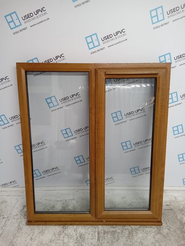 Used Oak Upvc Window 1185mm x 1375mm LW0021