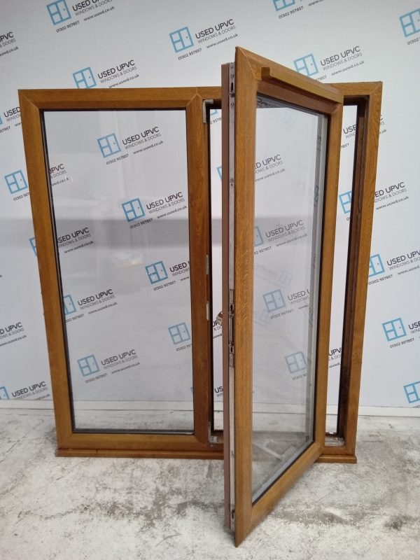 Used Oak Upvc Window 1185mm x 1375mm LW0021 - Image 3