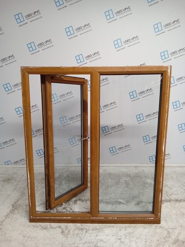 Used Oak Upvc Window 1185mm x 1375mm LW0021 - Image 4