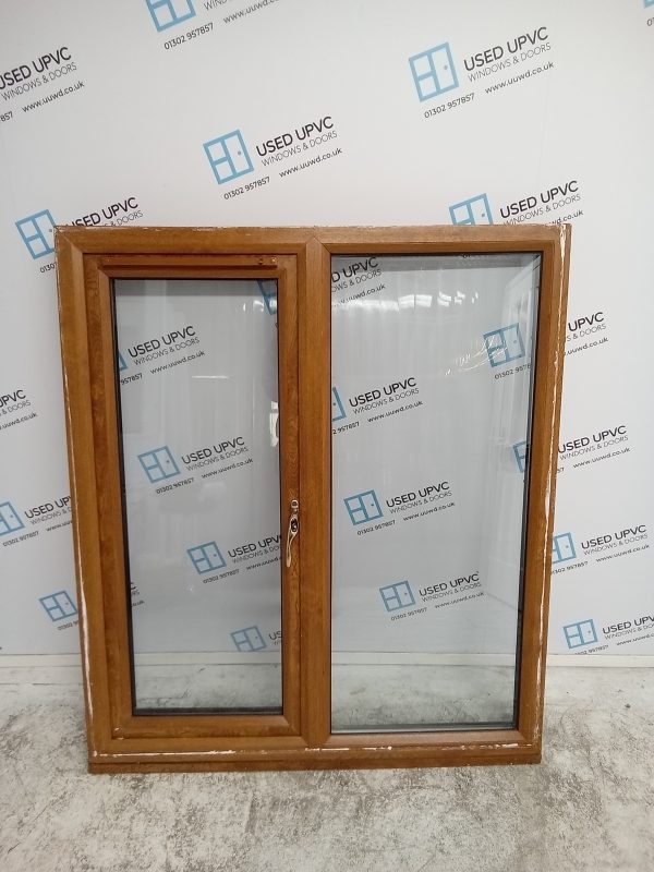 Used Oak Upvc Window 1185mm x 1375mm LW0021 - Image 2