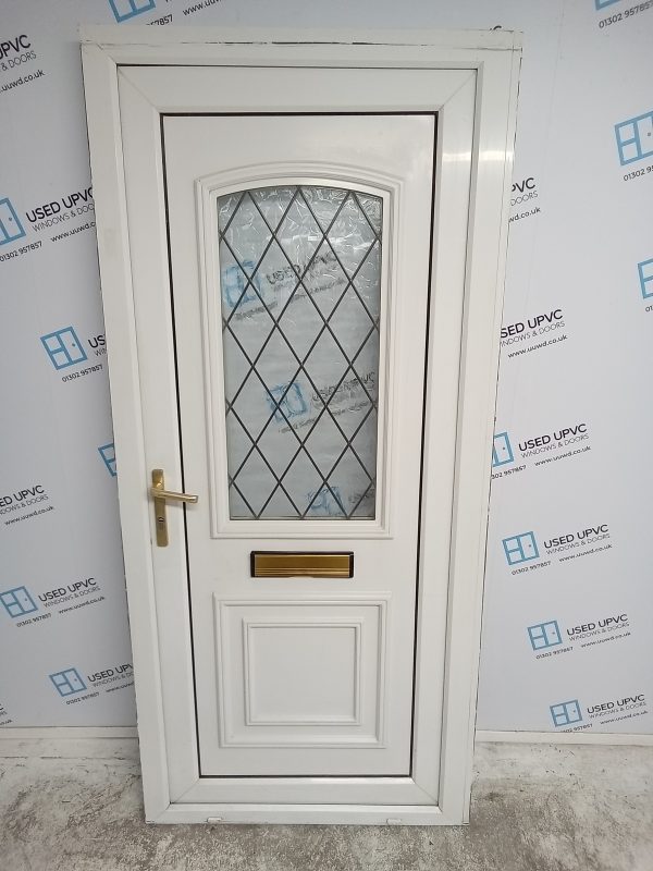Used White Upvc Front Door 935mm x 2040mm (reduce to 915mm) 0884