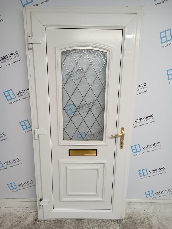 Used White Upvc Front Door 935mm x 2040mm (reduce to 915mm) 0884 - Image 2