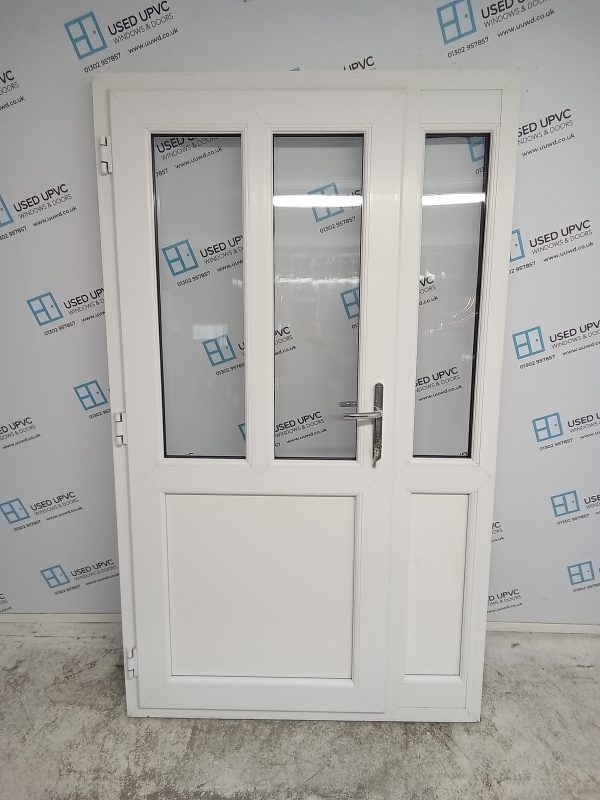 Used White Upvc Back Door And Side Panel 1200mm x 2040mm DS029 - Image 2