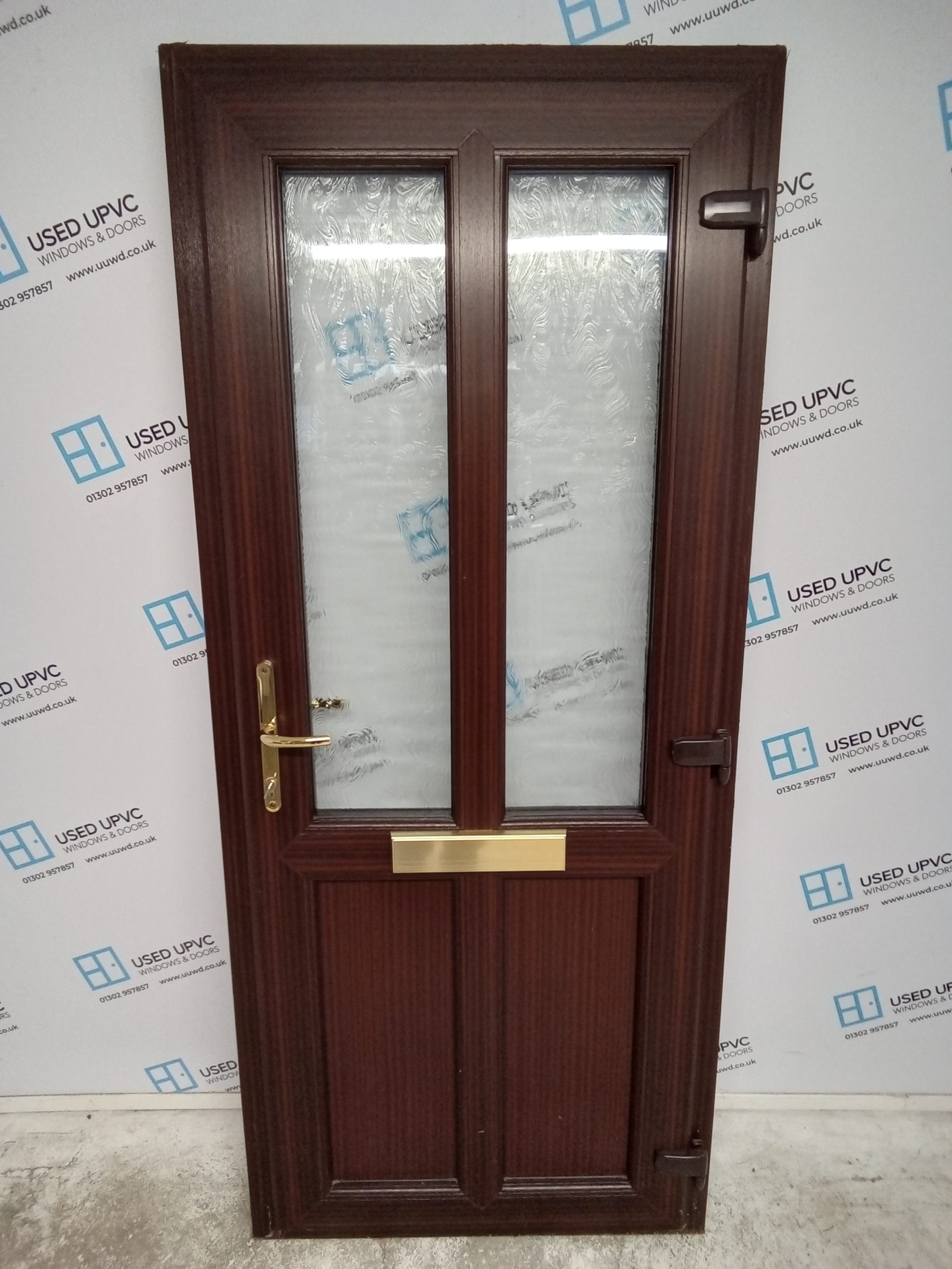 Used Woodgrain Upvc Front Door 890mm x 2080mm 0164 | Used UPVC Windows ...