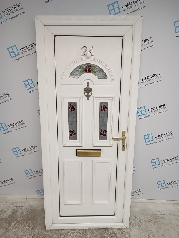 Used White Upvc Front Door 895mm x 2090mm 0170