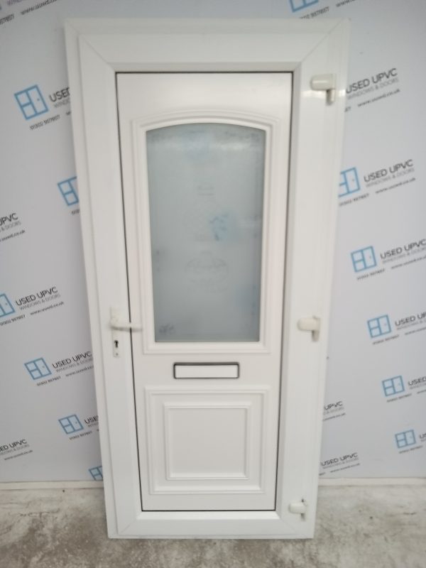 Used White Upvc front Door 920mm x 2060mm (reduce to 895mm) 0210 - Image 2