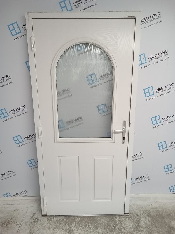 Used White Composite Back Door 980mm x 2060mm 0006 - Image 2