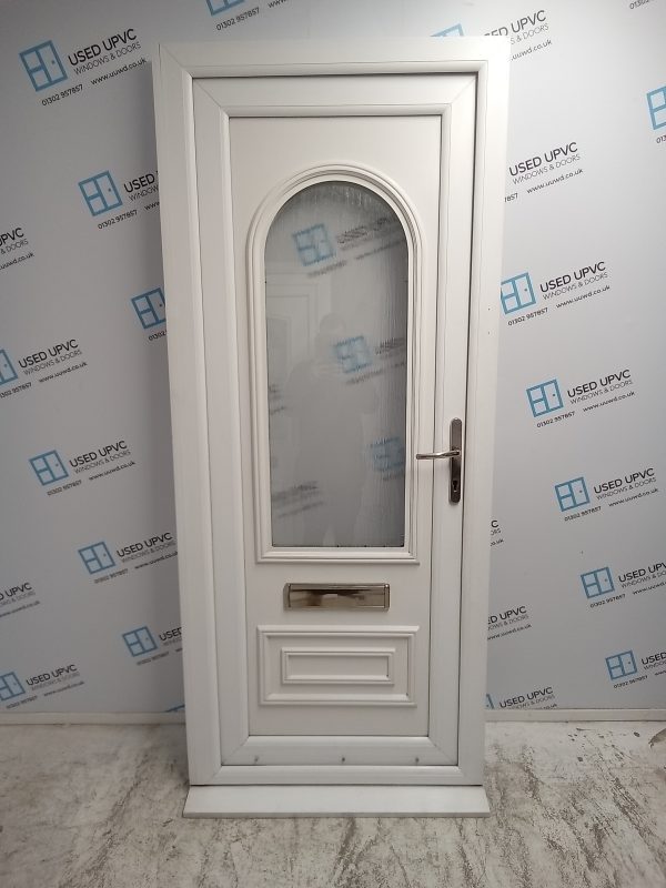 Used White Upvc Front Door 885mm x 2080mm 0283