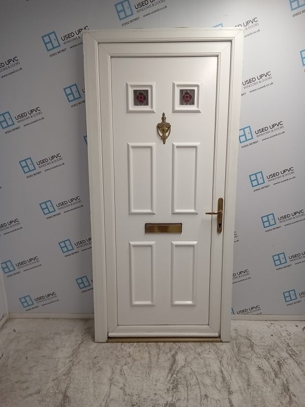 Used White Upvc Front Door 975mm x 2090mm 0294