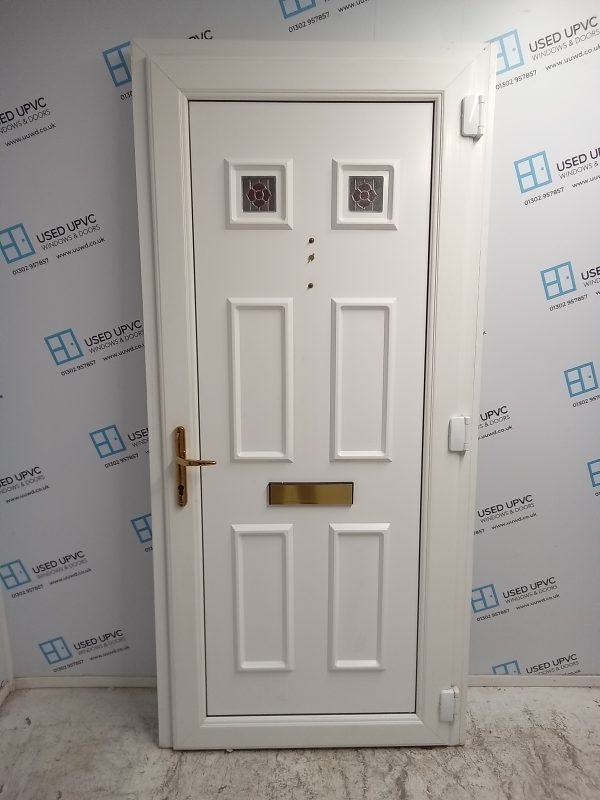 Used White Upvc Front Door 975mm x 2090mm 0294 - Image 2