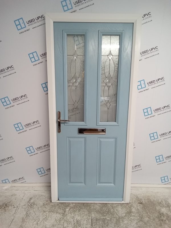 Used Blue Composite Front Door 920mm x 2040mm 0322