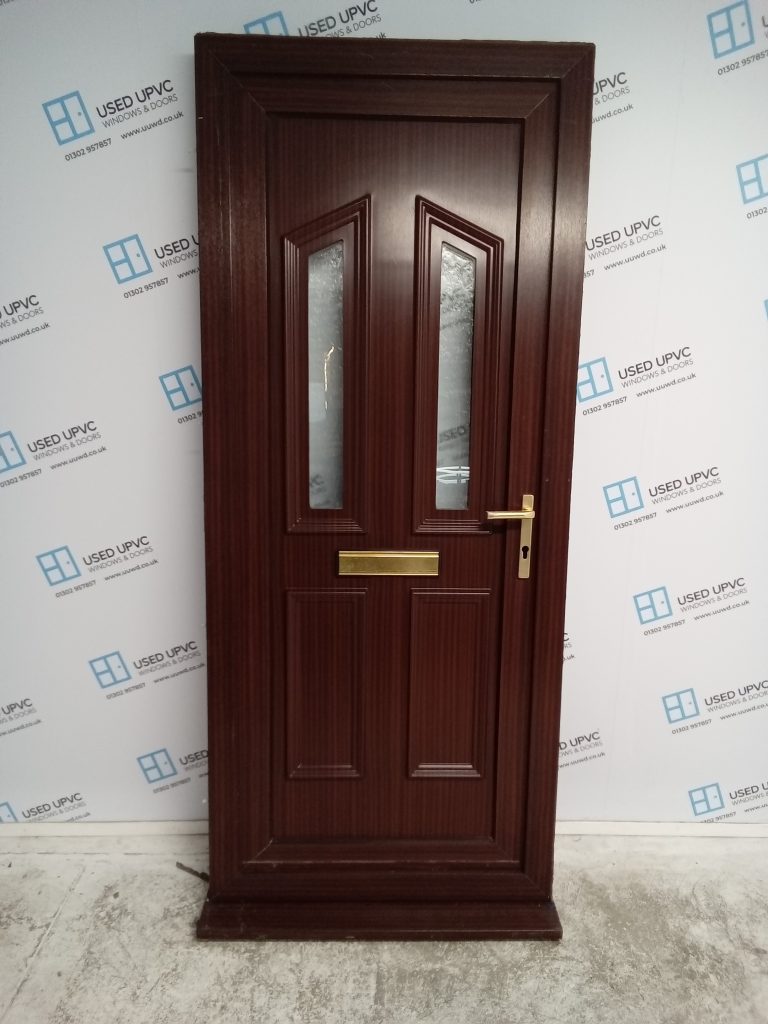 Used Woodgrain Upvc Front Door 880mm x 2095mm 0362 | Used UPVC Windows ...