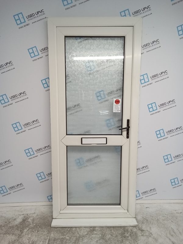 Used White Upvc Front Door 910mm x 2120mm 0446