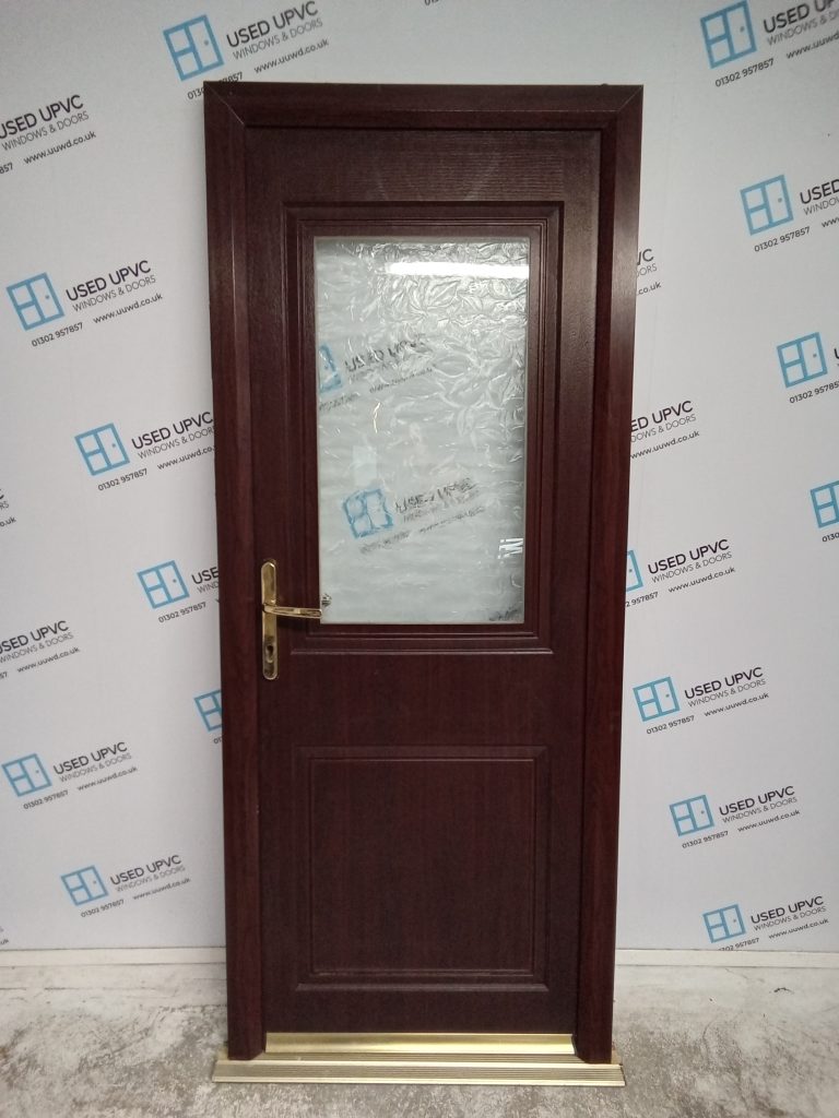 Used Rosewood Composite Back Door 840mm x 2050mm 0426 | Used UPVC ...