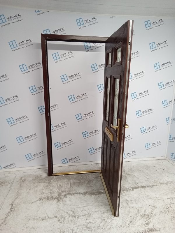 Used Rosewood Composite Front Door 910mm x 2030mm 0232 - Image 3