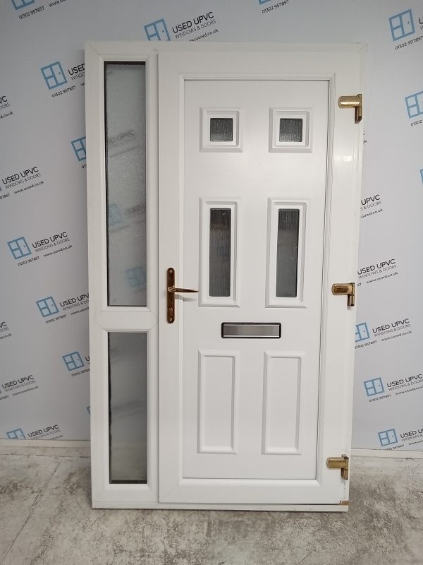 Used Black on White Upvc Front Door And Side Panel 1190mm x 2080mm DS011 - Image 2