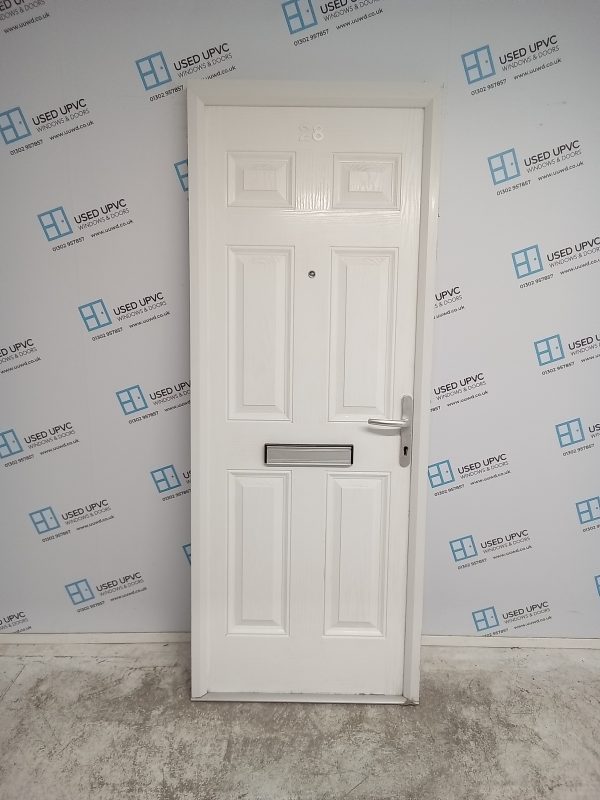 Used White Composite Front Door 810mm x 2085mm 0523