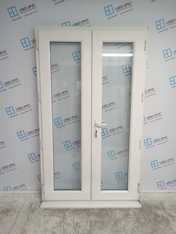 Used White Upvc French Doors 1230mm x 2100mm EA4