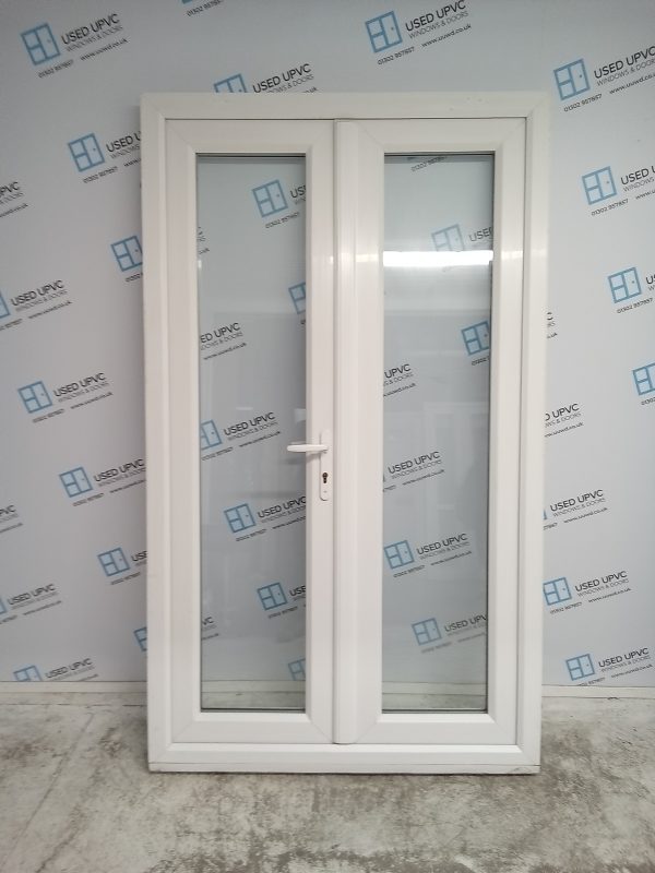 Used White Upvc French Doors 1230mm x 2100mm EA4 - Image 2
