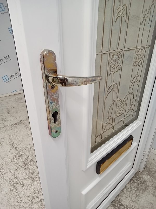 Used Rosewood Upvc Front Door And Side Panel 1155mm x 2140mm DS031 - Image 4