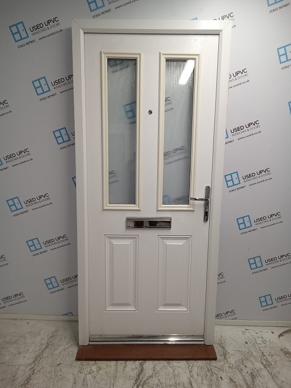 Used White Composite Front Door 930mm x 2100mm 0315