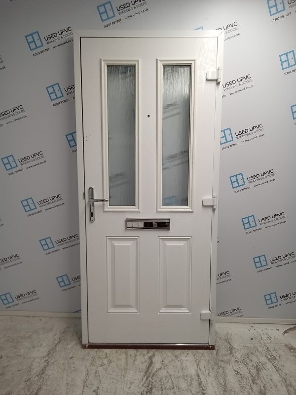 Used White Composite Front Door 930mm x 2100mm 0315 - Image 2