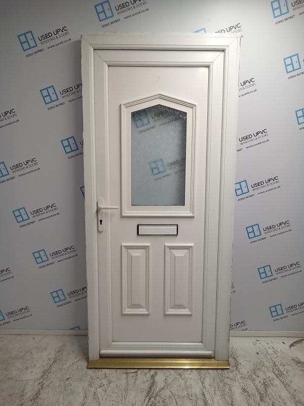 Used White Upvc Front Door 935mm x 2080mm 0349