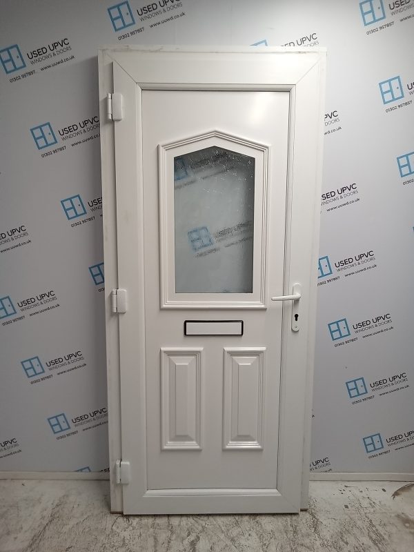 Used White Upvc Front Door 935mm x 2080mm 0349 - Image 2