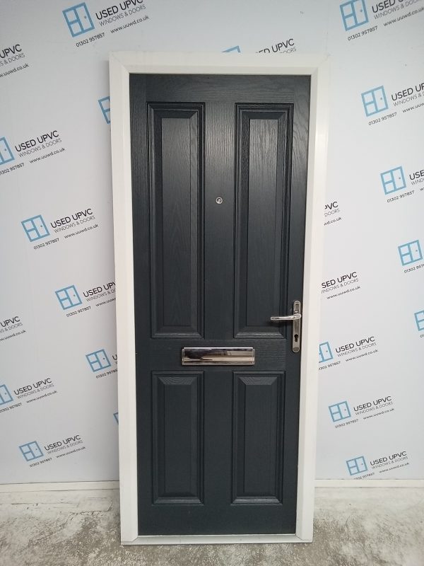Used Anthracite Grey Composite Front Door 835mm x 2000mm 0438
