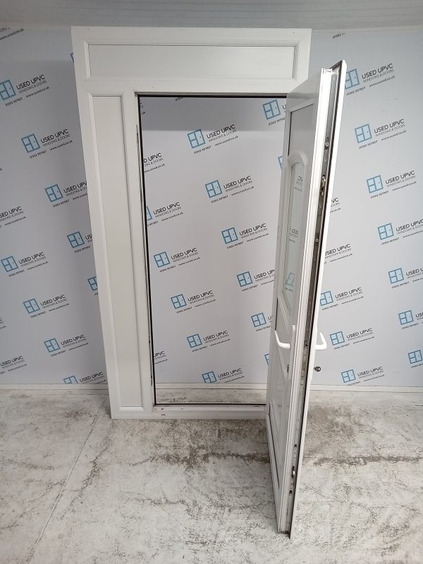 Used White Upvc Back Door And Side Panel With Toplight 1135mm x 2280mm DS001 - Image 3