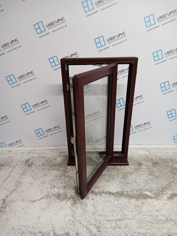 Used Rosewood Upvc Window 625mm x 1055mm W0086 - Image 3