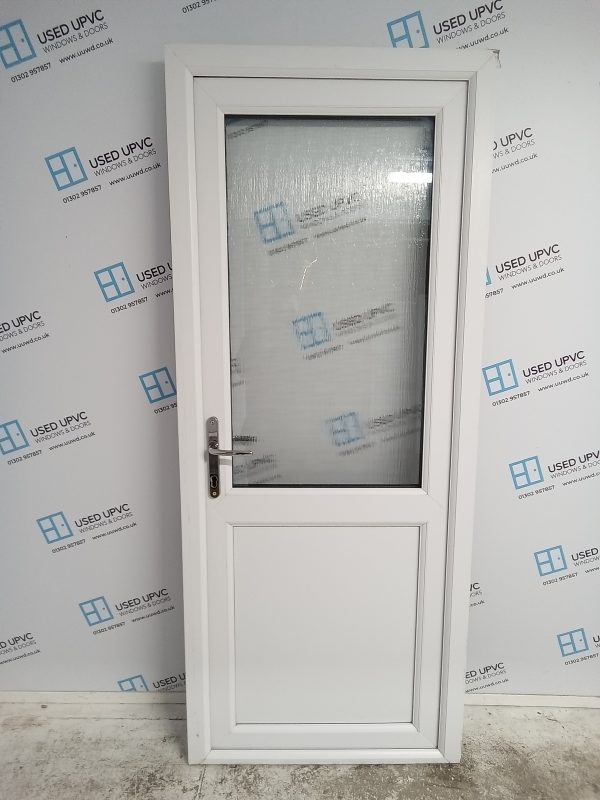 Used Rosewood Upvc Outward Opening Back Door 850mm x 2065mm 0672 - Image 2