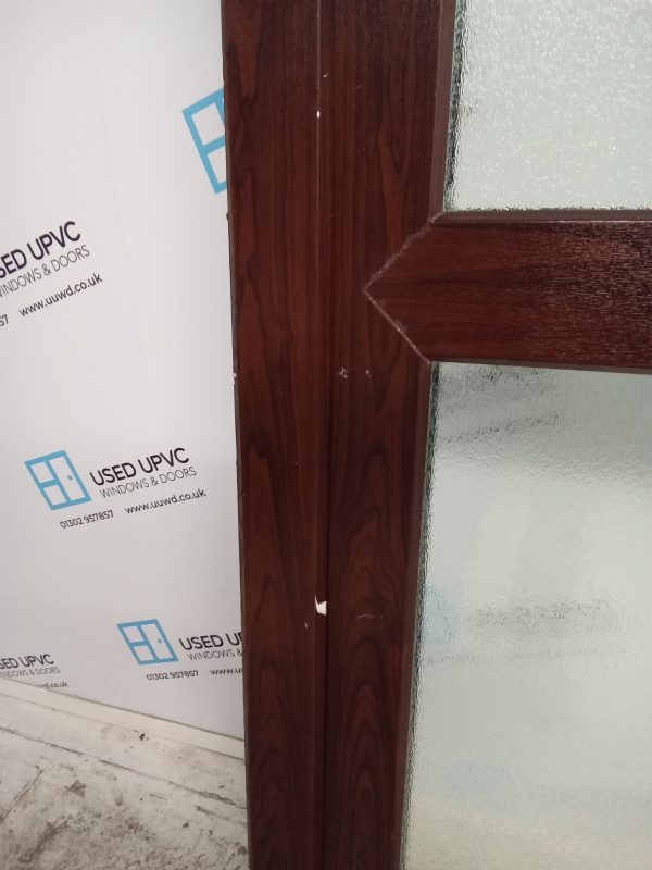 Used Rosewood Upvc Back Door 900mm x 2055mm 0688 - Image 5