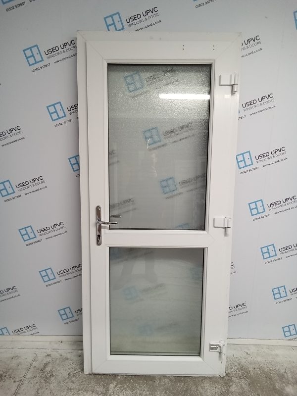 Used Rosewood Upvc Back Door 900mm x 2055mm 0688 - Image 2