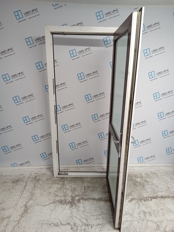 Used Rosewood Upvc Back Door 900mm x 2055mm 0688 - Image 3