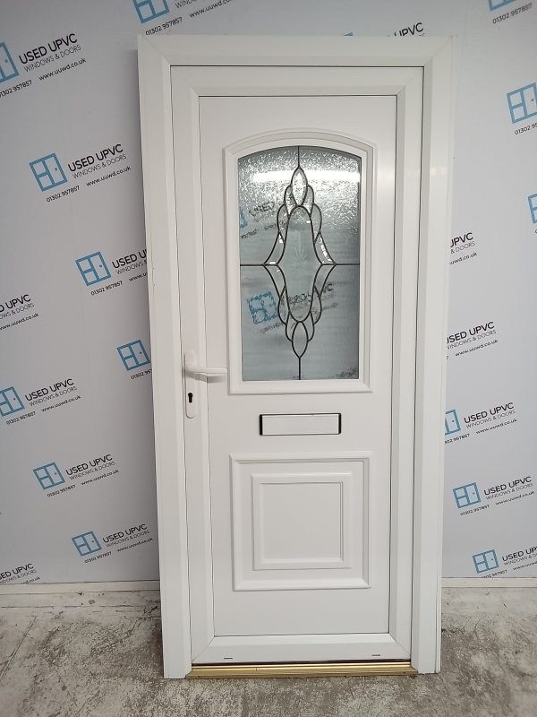 Used White Upvc Front Door 930mm x 2020mm 0742