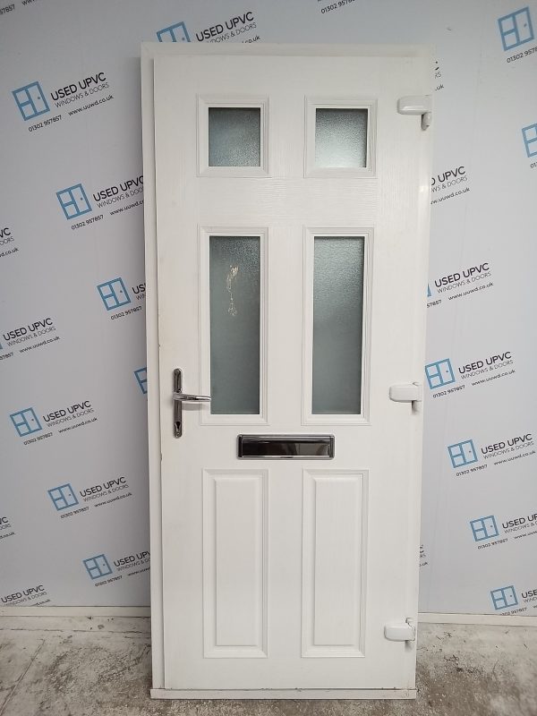 Used Navy Blue Composite Front Door 880mm x 2100mm 0743 - Image 2