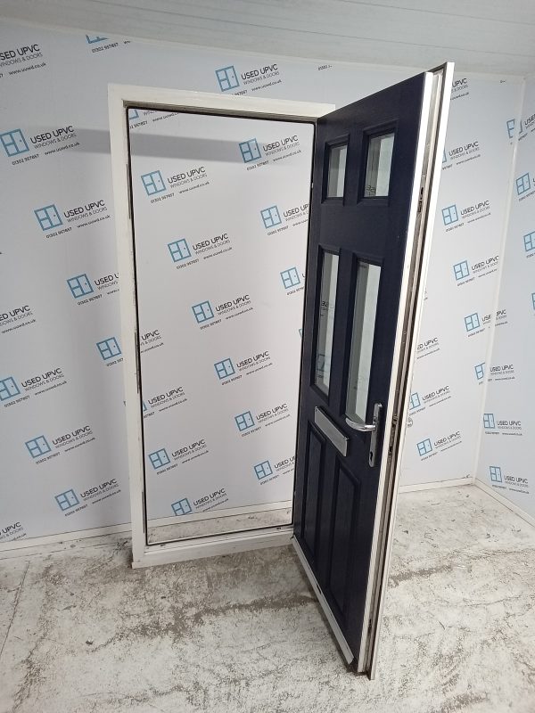 Used Navy Blue Composite Front Door 880mm x 2100mm 0743 - Image 3