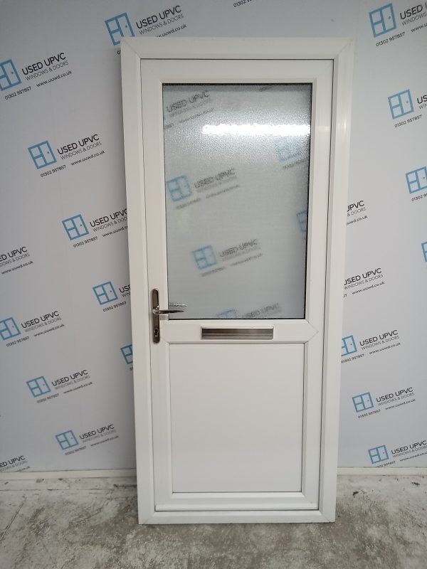 Used White Upvc Front Door 900mm x 2070mm 0805