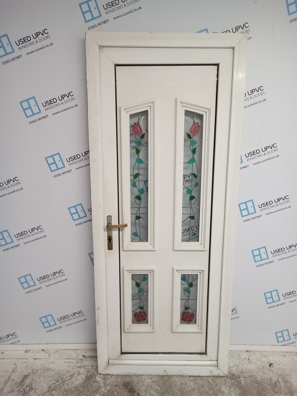 Used White Upvc Back Door 820mm x 2000mm 0063