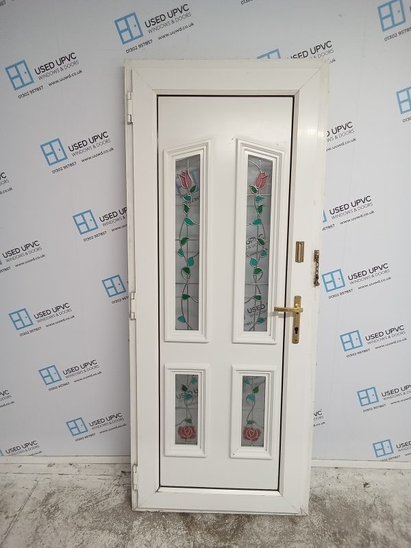Used White Upvc Back Door 820mm x 2000mm 0063 - Image 2
