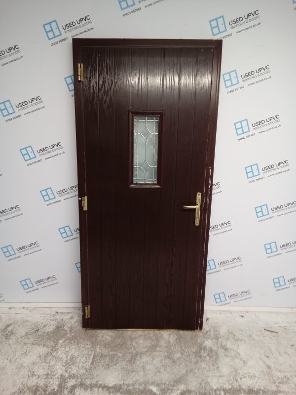 Used Rosewood Composite Door 930mm x 2055mm 0079 - Image 2