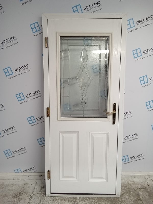 Used Red Composite Door 890mm x 2070mm 0105 - Image 2