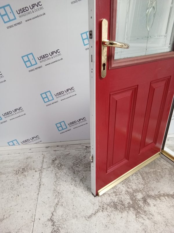 Used Red Composite Door 890mm x 2070mm 0105 - Image 5