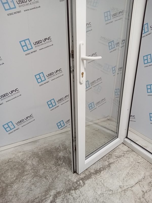Used White Upvc French Doors 1500mm x 2070mm EA4 - Image 5
