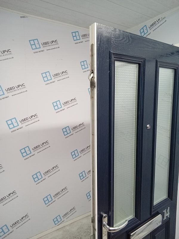 Used Navy Blue Composite Front Door 830mm x 2010mm 0205 - Image 4