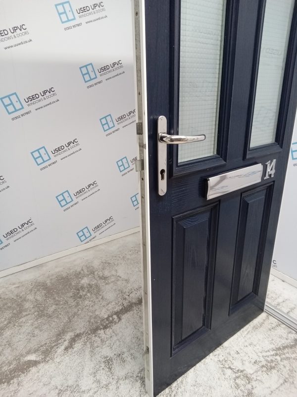 Used Navy Blue Composite Front Door 830mm x 2010mm 0205 - Image 5