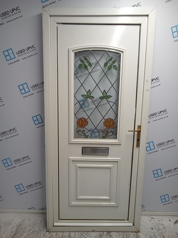 Used White Upvc Front Door 950mm x 2100mm 0338