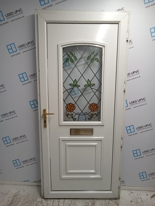 Used White Upvc Front Door 950mm x 2100mm 0338 - Image 2