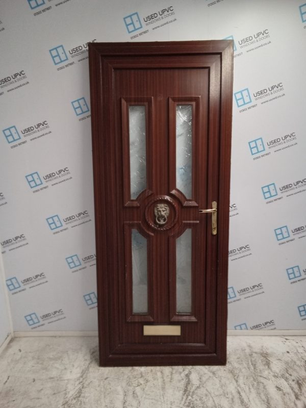 Used Woodgrain Upvc Front Door 865mm x 2095mm 0441